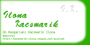 ilona kacsmarik business card